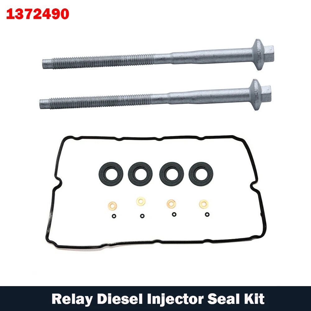 

1795871 6C1Q-9t558-AA 1372490 Rocker Cover Gasket+injector Seals+clamps Bolts Set For Ford Peugeot Citroen Transit Mk7 2.2 2.4