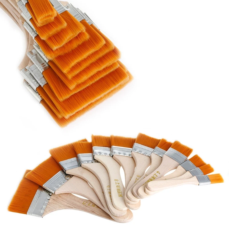 

12Pcs Wooden Oil Painting Brush Artist Acrylic Watercolor Paint Art Supply Tool Q1JC