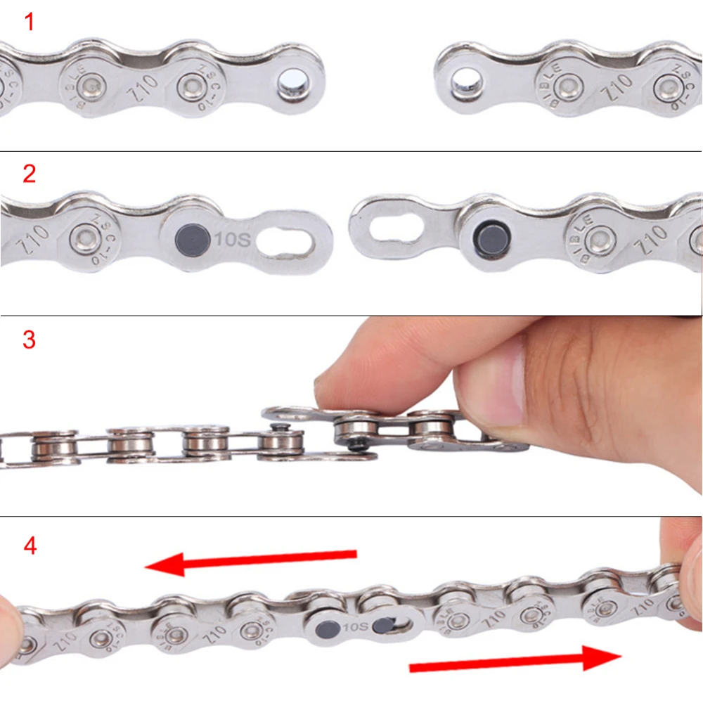 10 пар велосипедная цепь звено серебро отсутствует соединители для 6 скоростей
