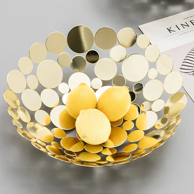 

Креативные железные кухонные предметы в скандинавском стиле, домашняя простая корзина для хранения для гостиной, современный лоток для фру...