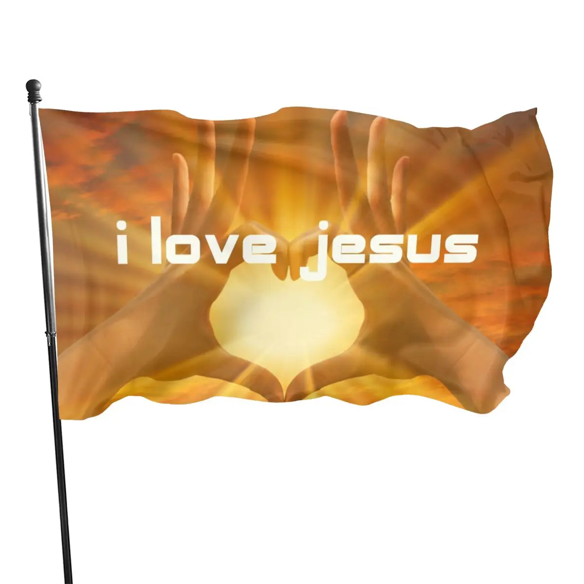 

I Love Jesus flag Jesus loves me Bible room decorated with flags 90x150cm