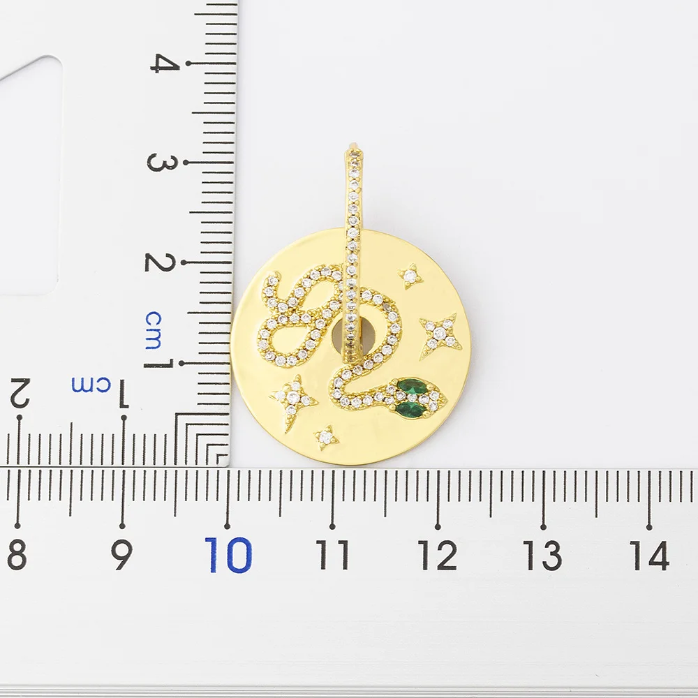 AIBEF Punk Style Round Micro Pave Snake Crystal CZ Drop Earrings Statement Hoop Party Gold Color Women Charm Jewelry |