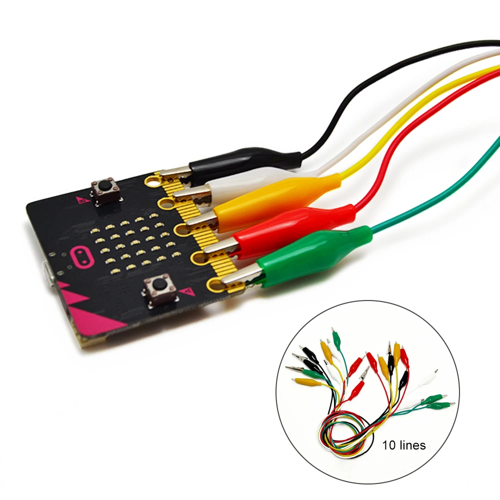 Зажимы типа крокодил для BBC micro: зажимы 10 шт. и 5 цветов проверки набора проводов