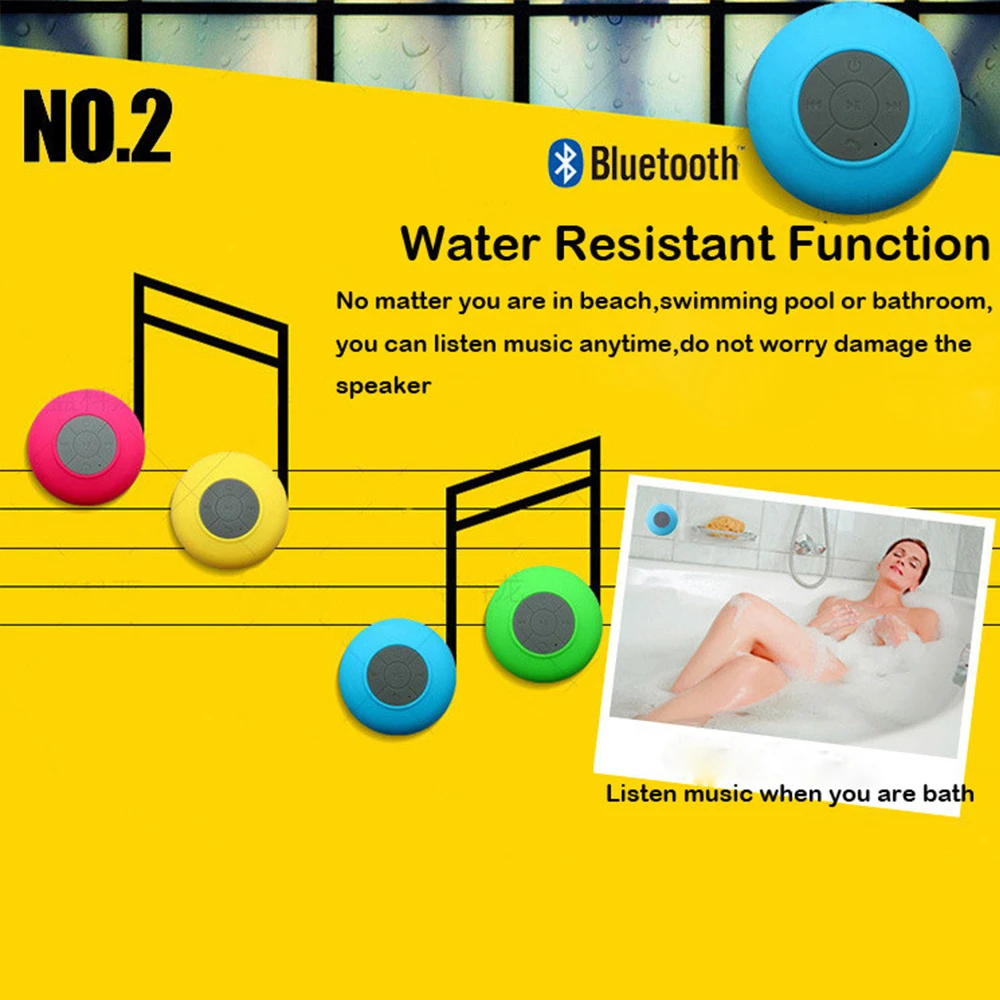 NATTHSWE Mini Bluetooth Speaker Portable Waterproof Wireless Handsfree Speakers For Showers Bathroom Pool Car Beach | Электроника