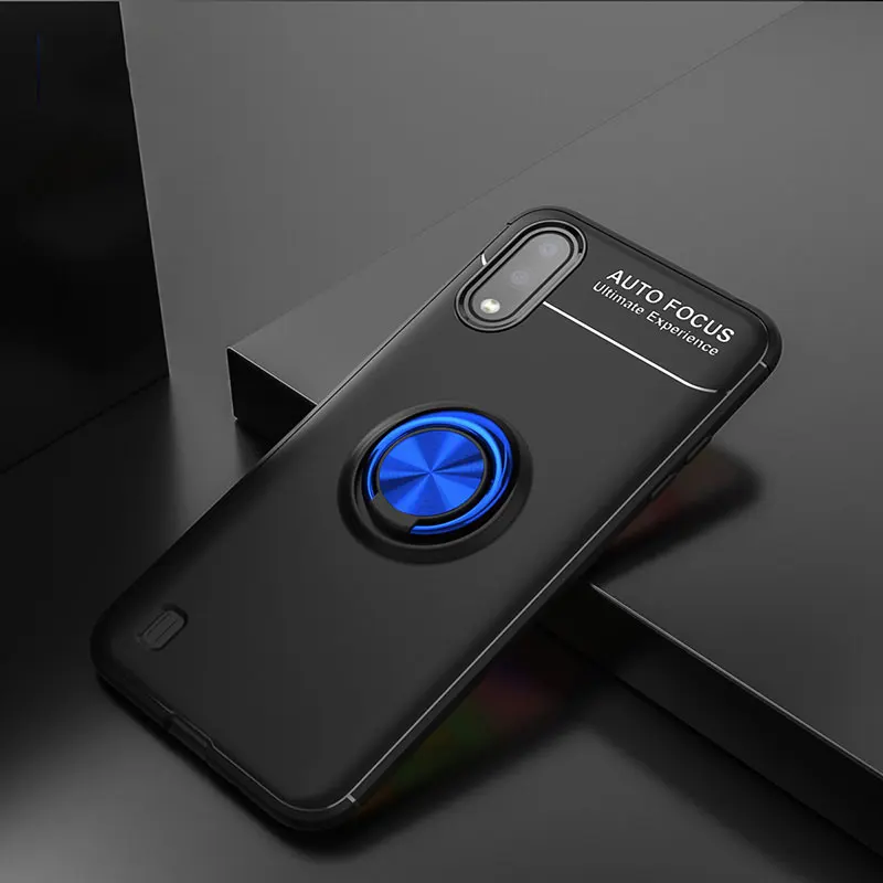 Чехол для телефона Samsung Galaxy A01 чехол с магнитным металлическим кольцом Мягкий ТПУ