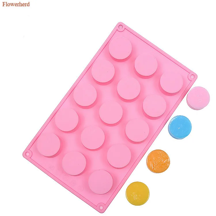 Небольшая круглая силиконовая форма с 15 емкостями для мыла сделай сам цилиндра