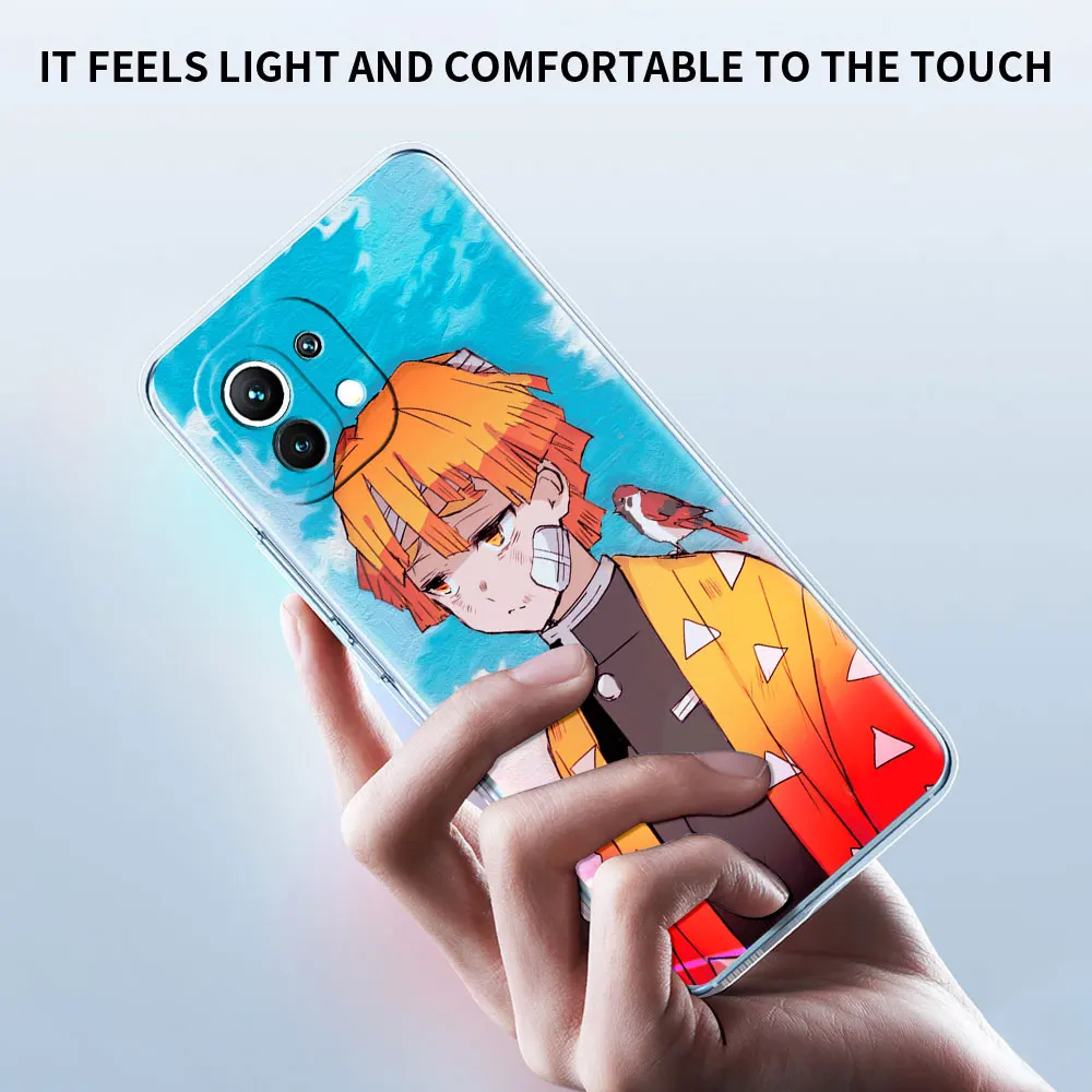 soft clear case for xiaomi mi poco x3 nfc 10t pro m3 note 10 lite 11 f3 9t f3 cc9 tpu silicone phone cover demon slayer anime free global shipping