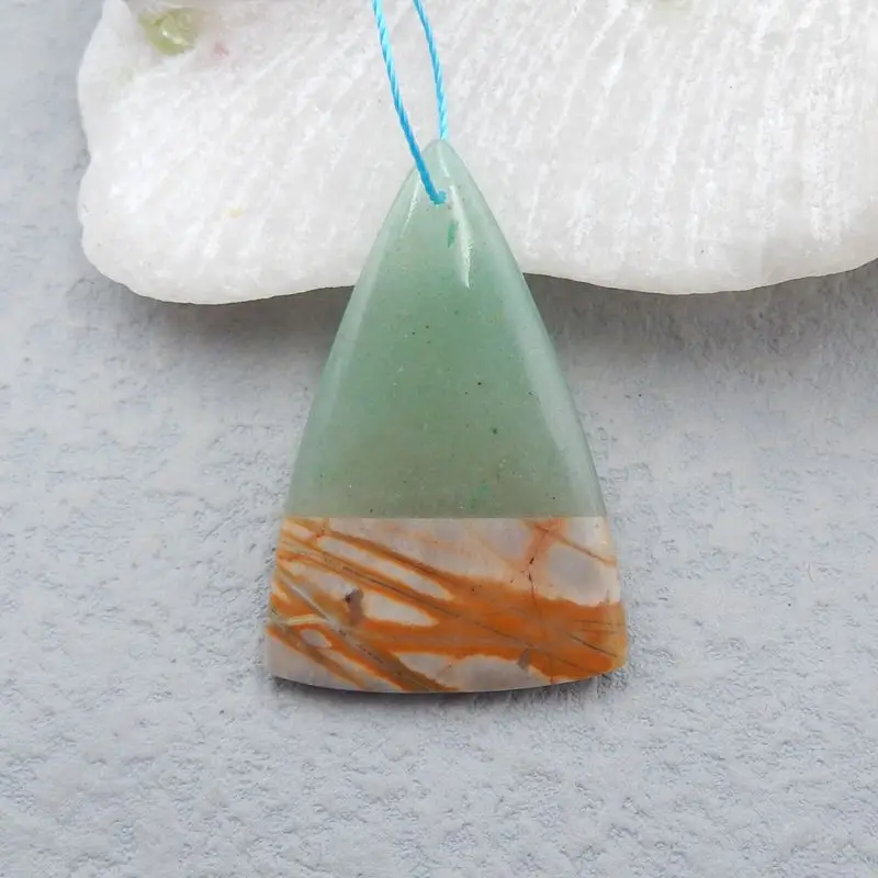 

Натуральный камень, разноцветная подвеска Пикассо из яшмы, Подарочные ювелирные изделия, драгоценный камень под заказ, 38x12x4 мм, 3 г