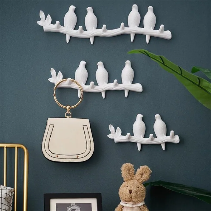 

Hanger Wall Decorations Home Accessories Living Room Plastic Bird hanger key Kitchen Coat Clothes Towel Hooks Hat Handbag Holder