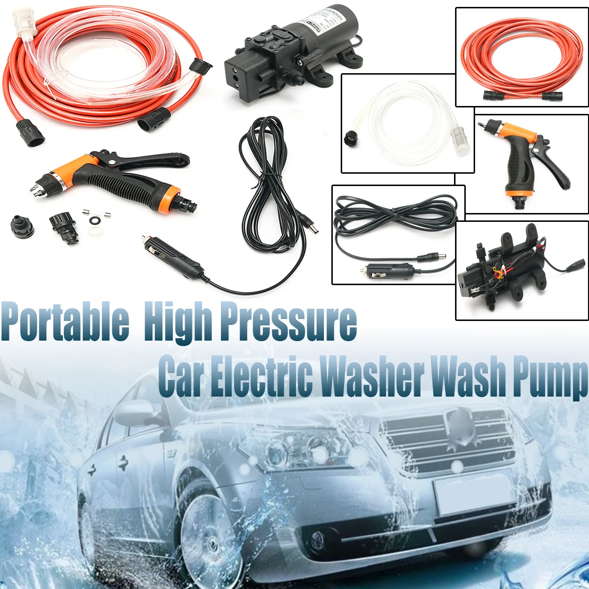 12V Портативный 100W 160PSI высокое Давление автомобиль электрический шайба Авто