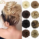 Шиньон для женщин и девушек, эластичные волосы для наращивания, канатная Резиновая лента шт.