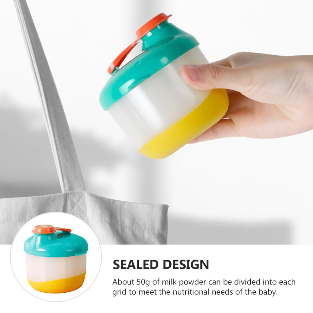 

1Pc Baby Formula Dispenser Three Compartment Formula Box Sealed Box