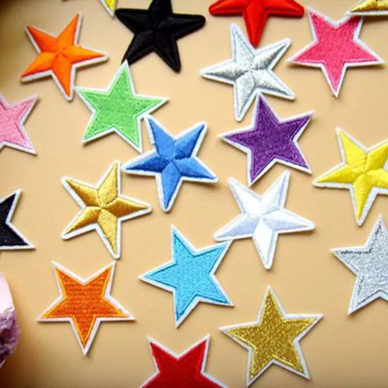 10 шт. разноцветные тканевые нашивки с утюгом Аппликации (с клейкой основой)