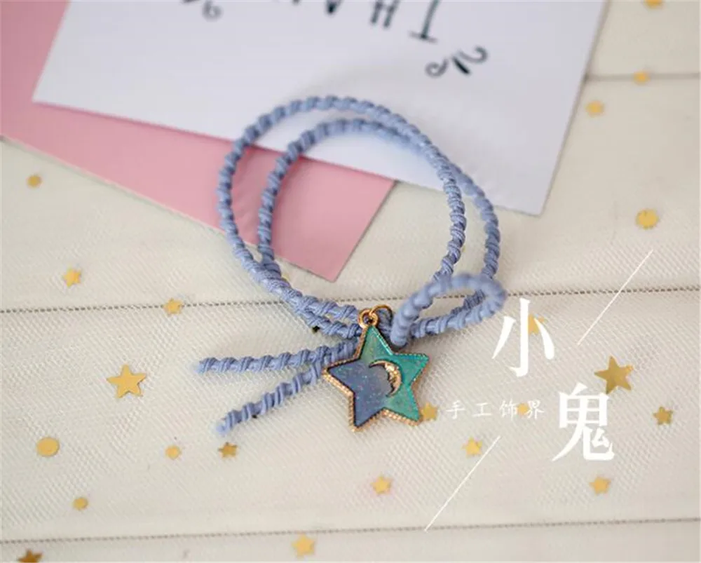 1 шт. Милая веревка для волос в стиле &quotЛолита&quot &quotгалактика&quot &quotзвезда&quot