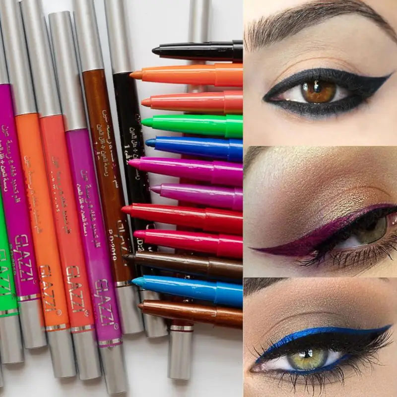 

GLAZZI 12PCS Waterproof Colorful Eyeliner Pen Makeup Not Easy To Smudge Eye Liner Pencil Longlasting Women Eye Cosmetic TSLM2
