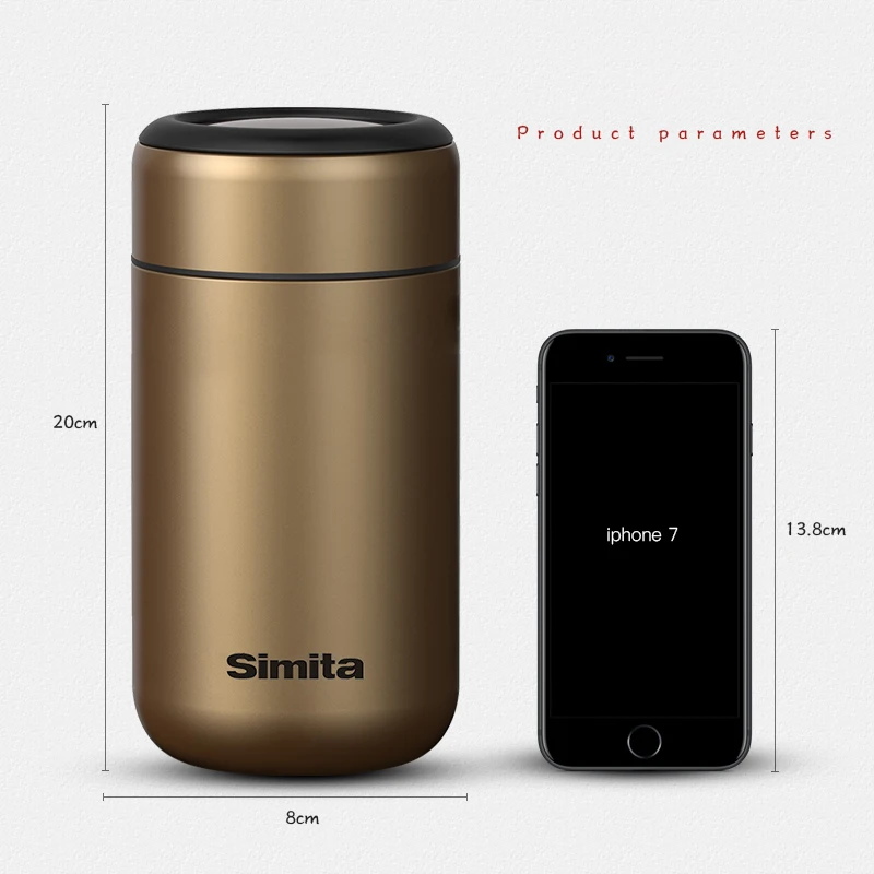 Термос SIMITA Ланч-бокс серебристый термос для еды и супа контейнеры вакуумные