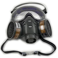 gas mask with safety glasse spray paint chemical pesticide decoration anti dust with filter respirator full face masks