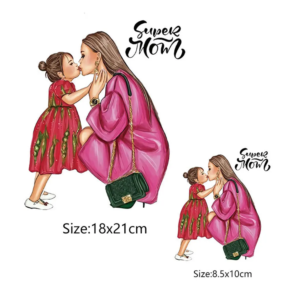 Термотрансферные наклейки сделай сам игрушки нашивки с принтом для мамы и