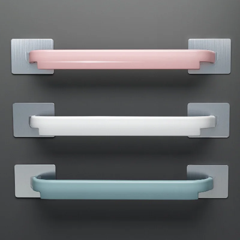 

1pcs Towel Holder Rack Wall Mounted Kitchen Accessories Towel Hanger Bathroom Slipper Rack Storage Cupboard Door Bath Hanger