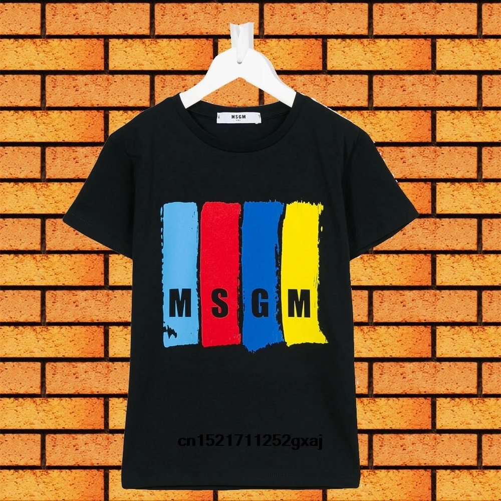 Мужская футболка Классическая цветная графическая Msgm забавная новинка wo для