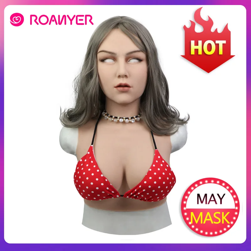 Роанье может Реалистичная силиконовая маска трансвеститов настоящая женская с