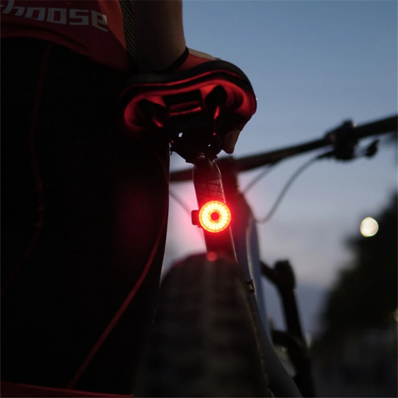 MEROCA Super One Road Bicycle Taillights Intelligent Sensor Brake Lights USB MTB Bike MX2 Rear