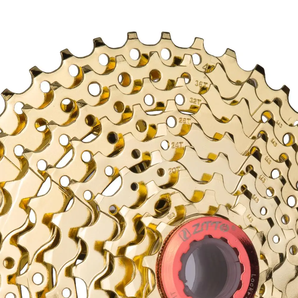 Кассета ZTTO MTB 9s 11-40T золото свободное колесо для горного велосипеда широкое