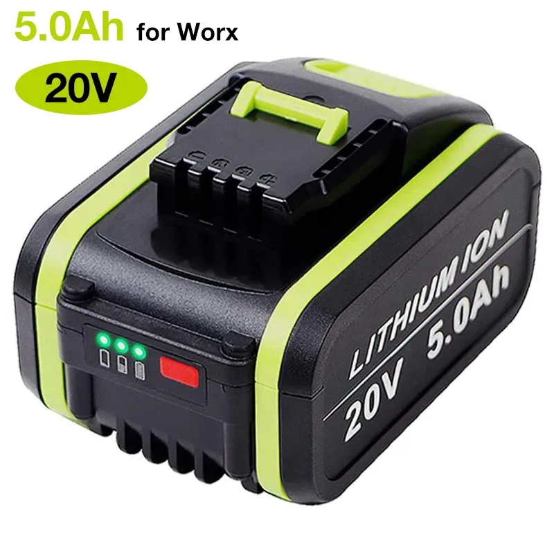 Литий ионная сменная батарея 5 0 Ач 20 в для Worx WA3551 WA3551.1 WA3553 WA3641 WG629E WG546E WU268