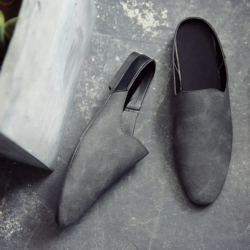 

Hot Sale Mens Half Loafers Summer Lightweight Half Slippers Outdoor Half Shoes for Male Fashion Breathable Non-slip Mules