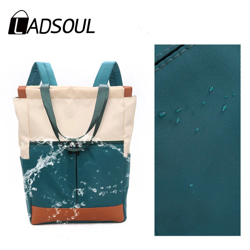 LADSOUL Новый женский нейлоновый Водонепроницаемый рюкзак для студентов дикий