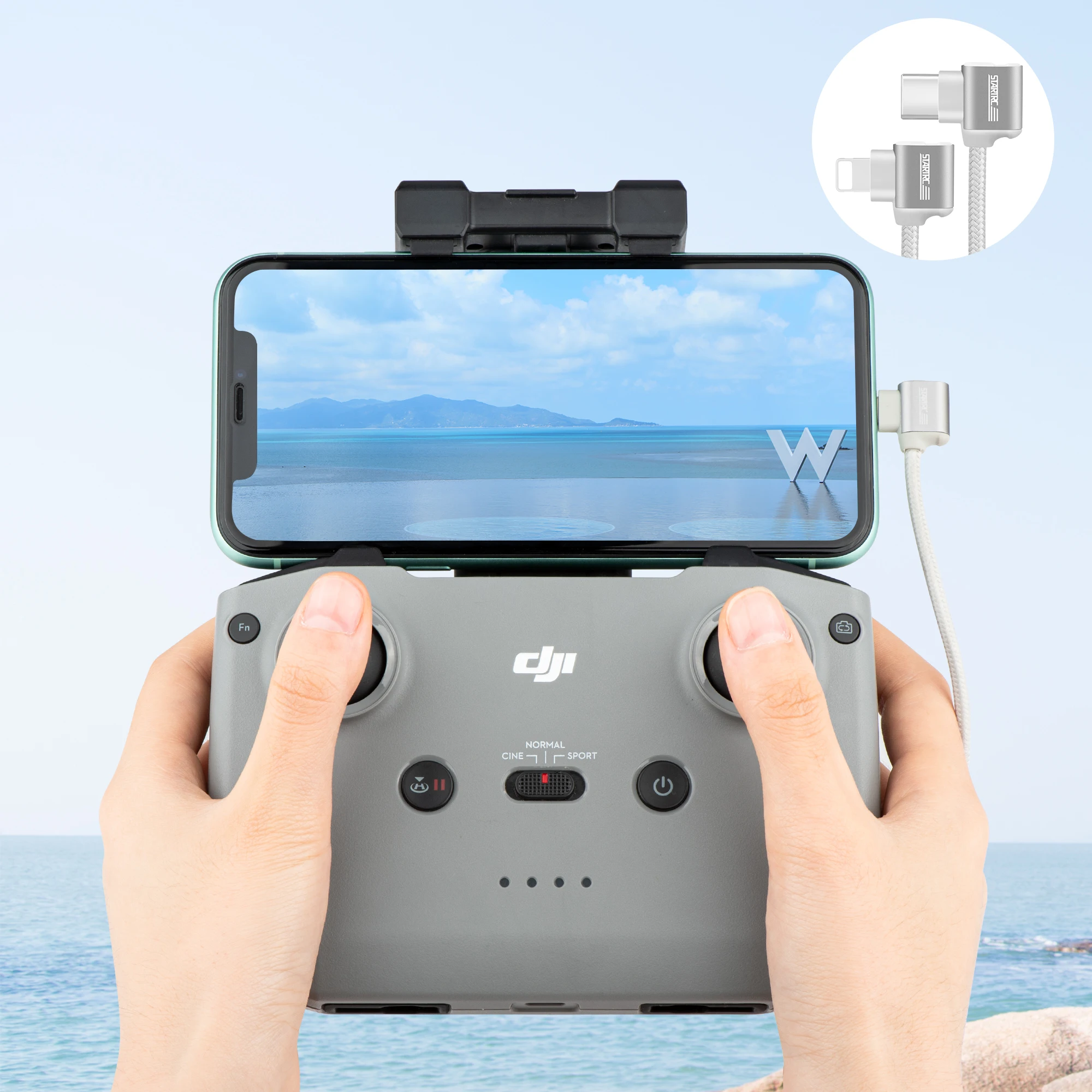 Mavic Air 2S контроллер OTG кабель передачи данных Type-C Micro USB IOS Lightning 30 см для DJI Mini 2 Drone