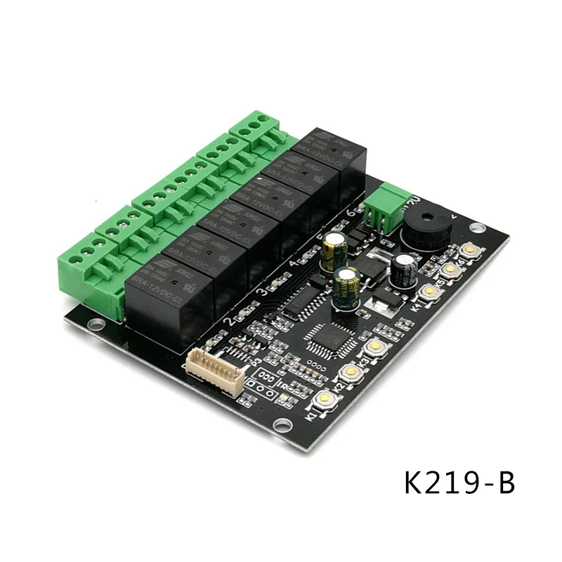 k219 bg16 dc12v adminuser password fingerprint control board with 6 relays for door access control system free global shipping
