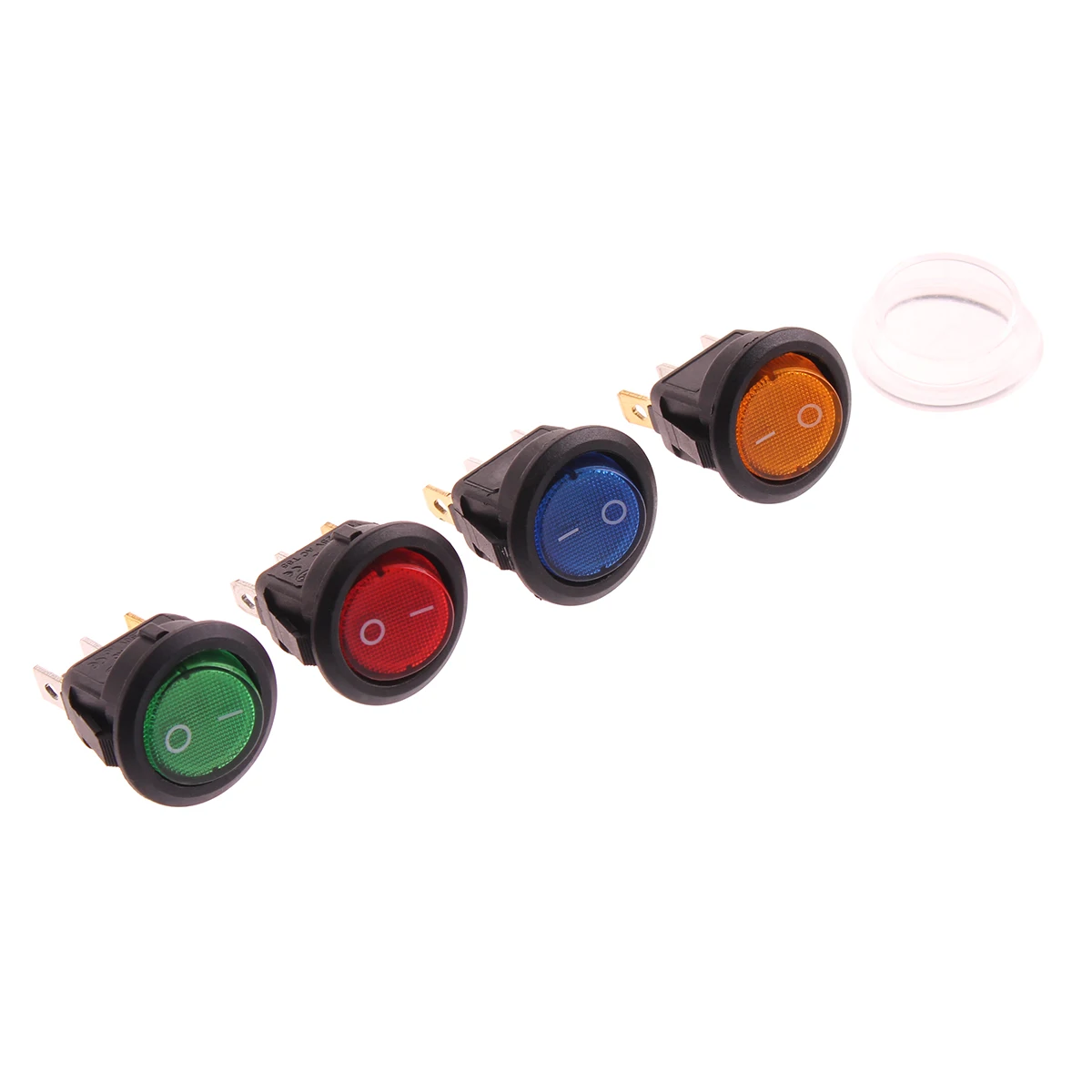 Круглый кулисный выключатель для лодки 20 мм 220 В 2 положения 3 контакта