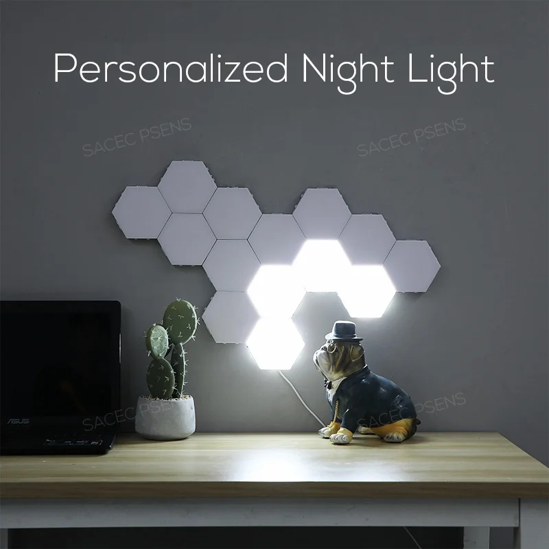 2021 сенсорный экран стены ночник лампа творческие модульный соты светодиодный