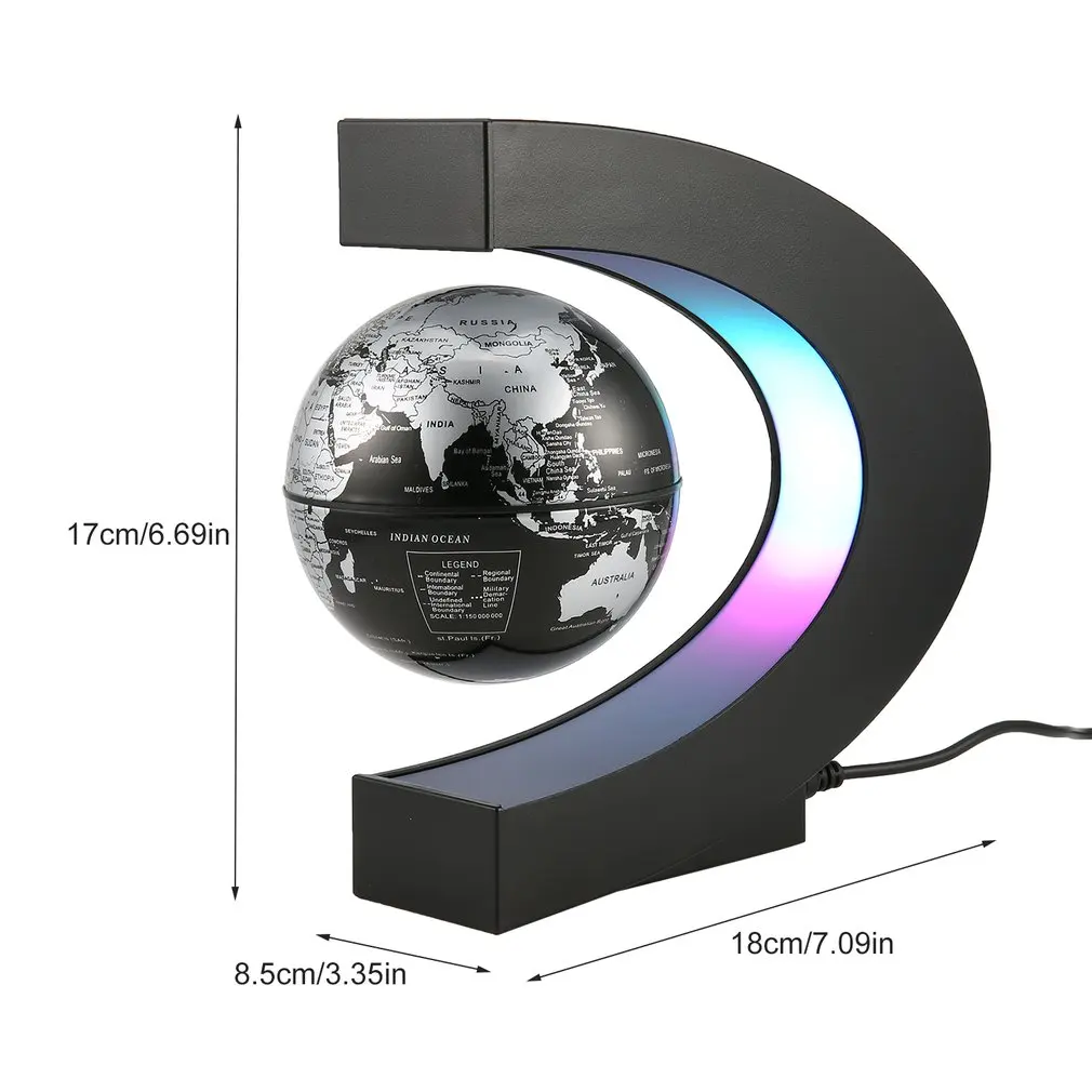 

New Arrival 1Pcs Novelty Decoration Magnetic Levitation Floating Teach Education Globe World Map Decoration Santa Gift US Plug