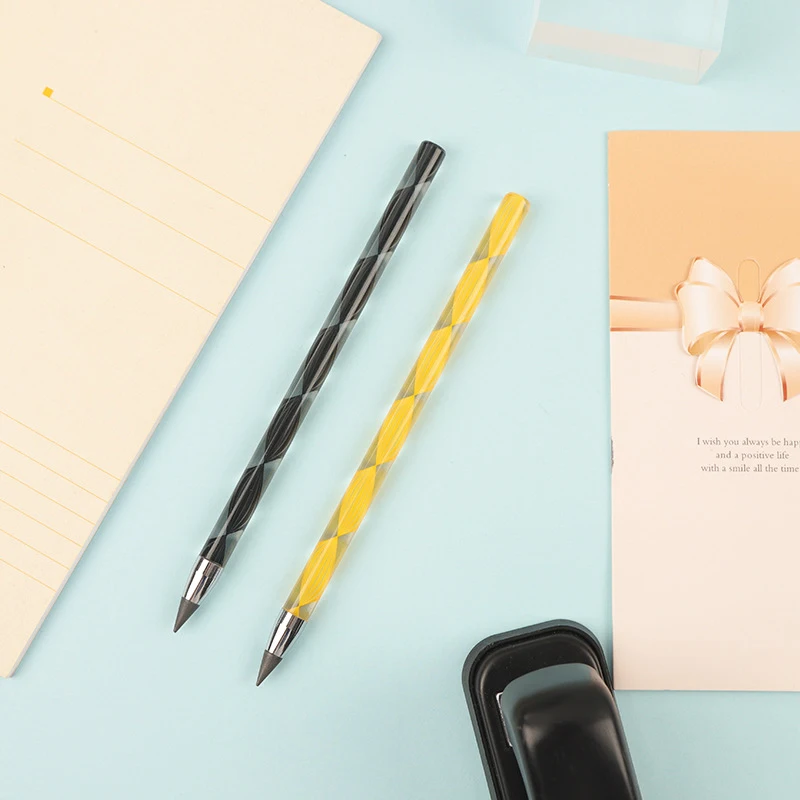 

Crystal plastic pole no ink pen noble no old eternal pencil office stationery