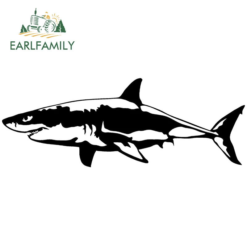 EARLFAMILY 58 см x 21 65 2x большая белая акула (по одному на каждой стороне обеспечивают