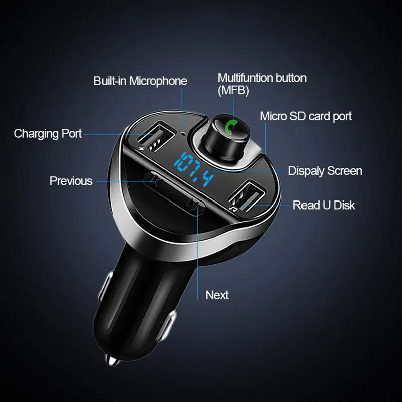 Автомобильный MP3 плеер UNCOM Bluetooth mp3 зарядное устройство USB FM передатчик гарнитура