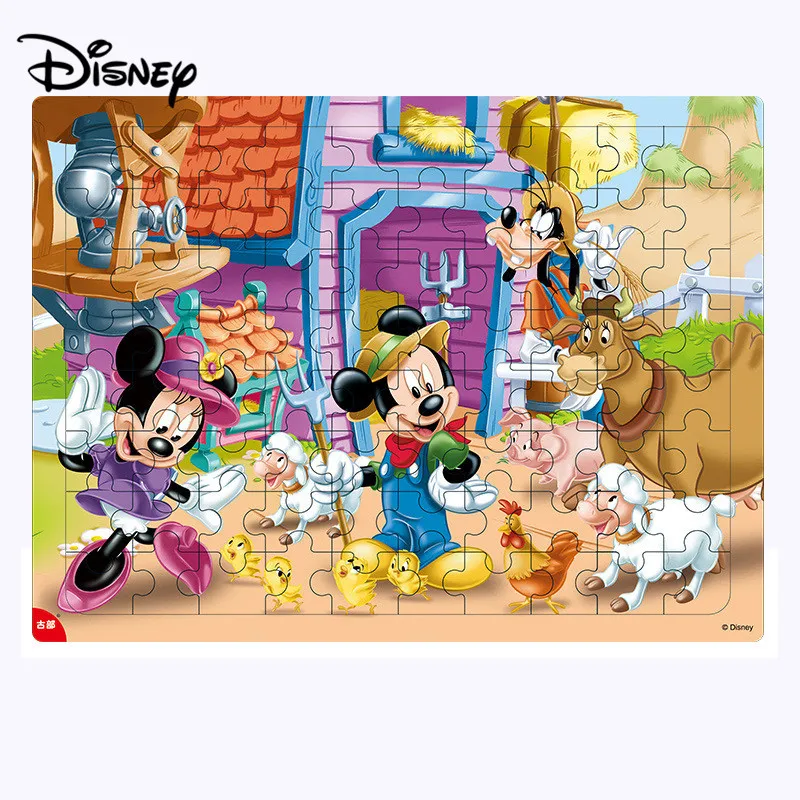 

96 игрушечных пазлов Disney, деревянная рамка для ледяной/принцессы, коробка для раннего развития детей, пазл