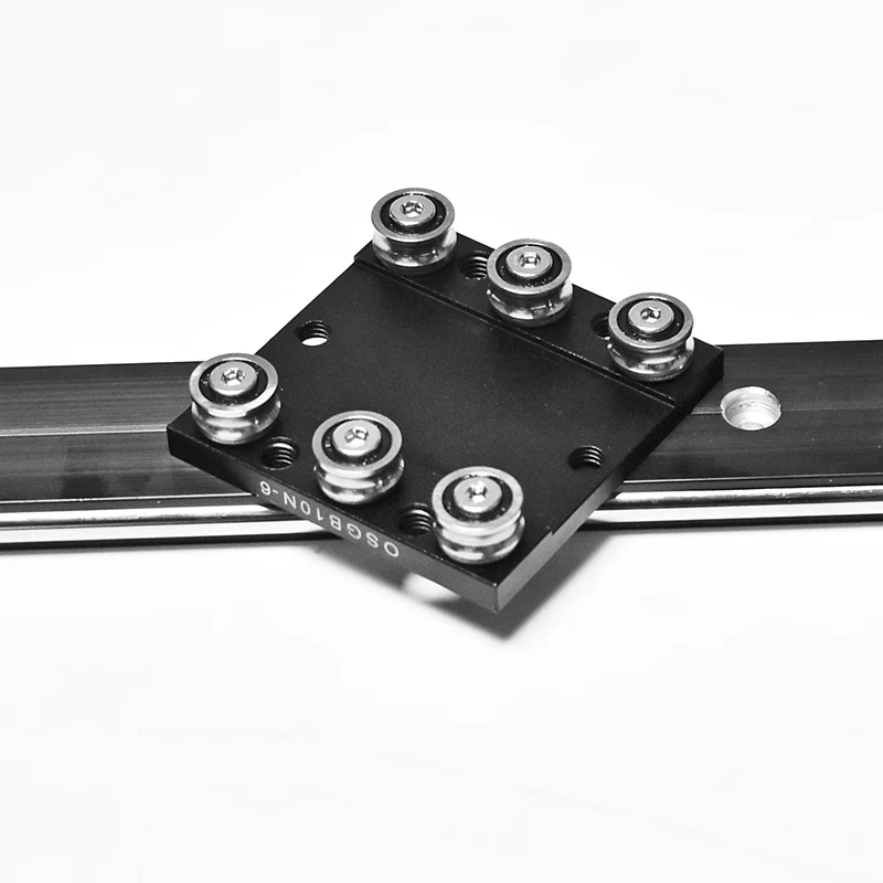 30mm width Aluminum roller linear guide rail OSGR10N L=300/350mm Dual axis linear guide with OSGB10N slide block for CNC - Цвет: OSGB10N-6UU