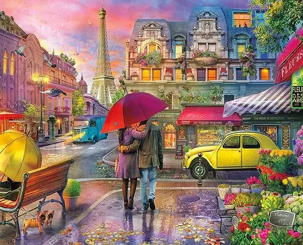 5D алмазная картина полный дисплей для влюбленных под зонтиком вышивка