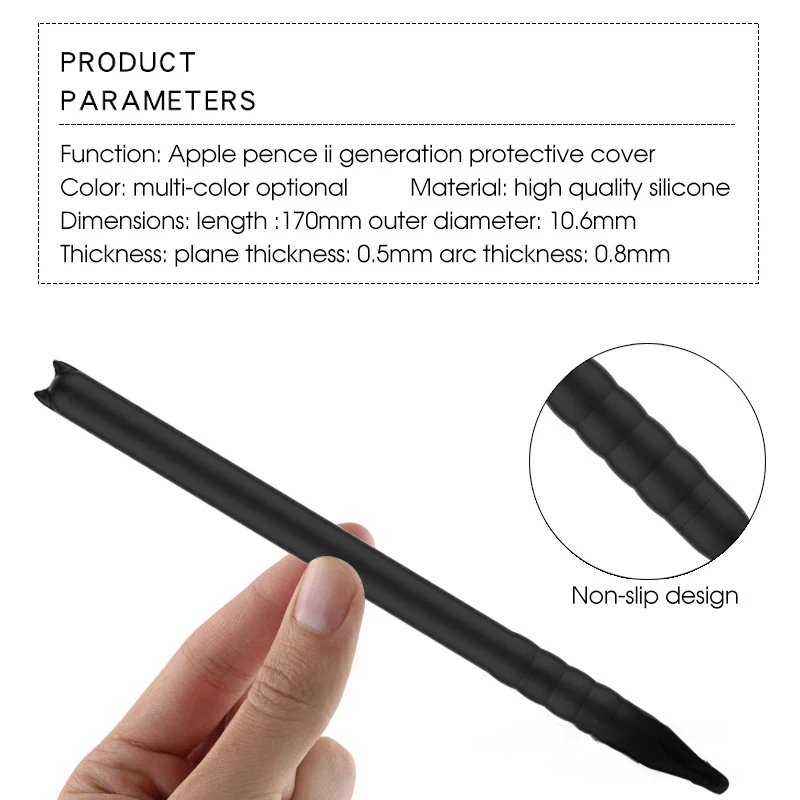 

Leuke Kat Oor Anti-Scroll Siliconen Beschermende Pouch Cap Houder Nib Cover Beschermhoes Skin For Apple Pencil 2