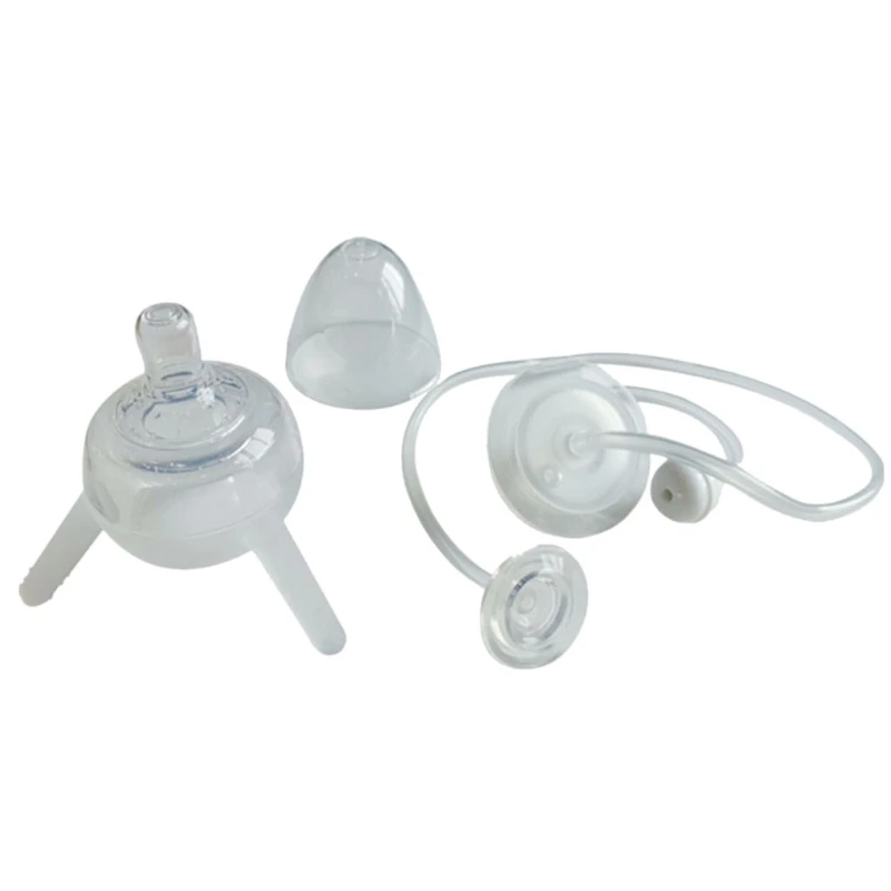 

300 ml Self-Feeding Baby Bottle with Long Straw Tube Handless Imitation Milk Weaning Bottle Anti-Colic Nursing System