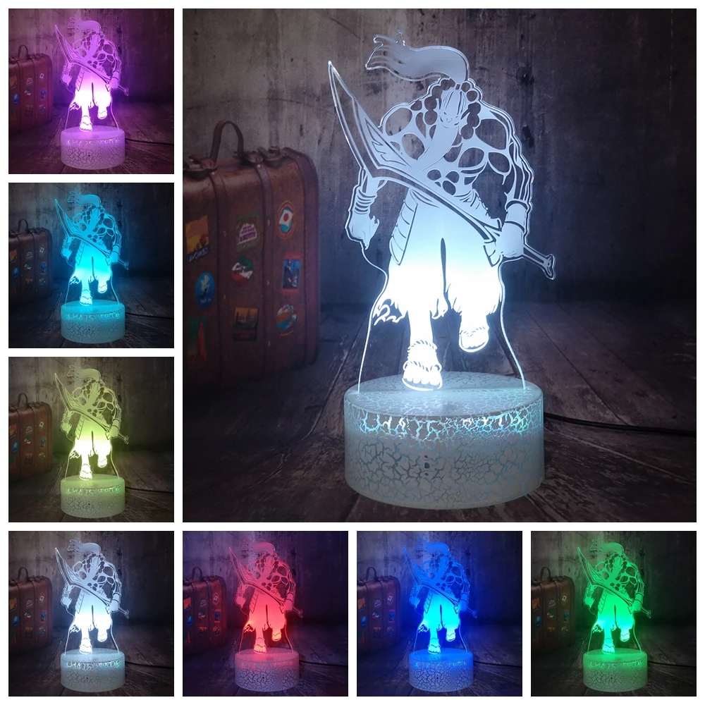 Cool WOW World of Warcraft Samuro 3D светодиодный ночник белый светильник настольная лампа для