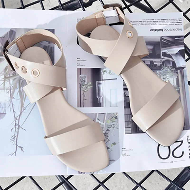 Черные кожаные пляжные сандалии женские роскошные брендовые Летние