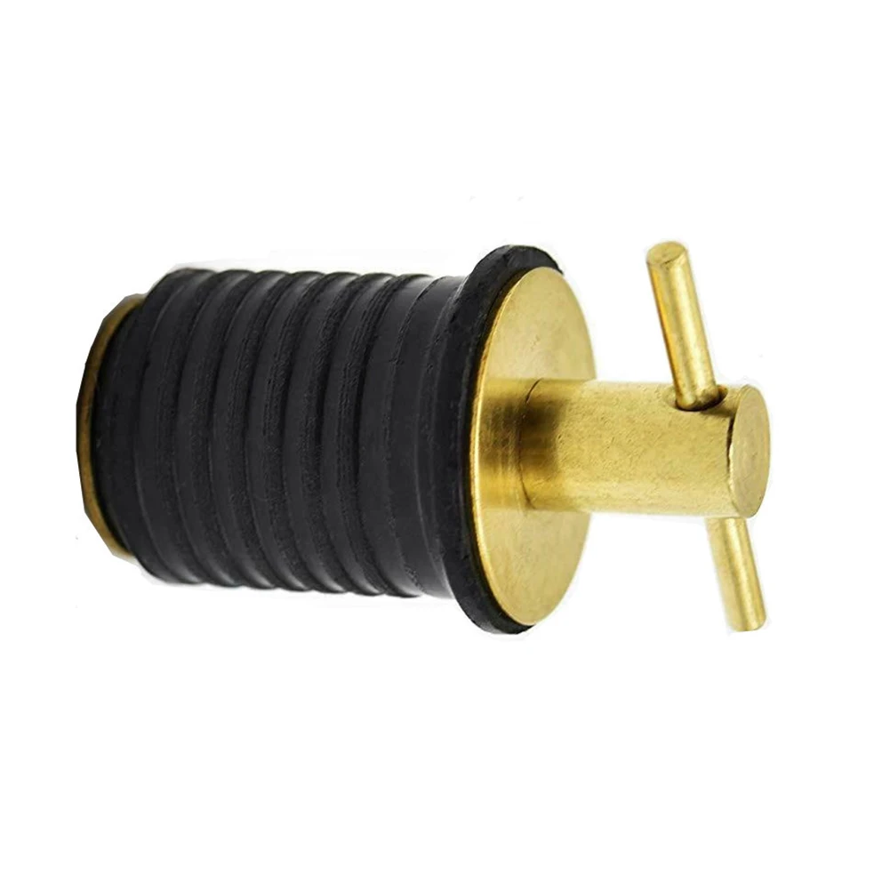 

1pc 1inch Practical Brass Drain Twist Plug Easy Install Marine Hardware Boat Accessories Yacht Compact Durable Replacement Parts