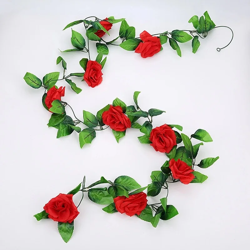 2 3 м/8.2ft из искусственных цветов украшенные цветочными лепестками роз гирлянды