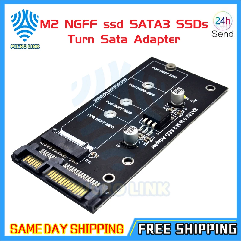 

M2 NGFF ssd SATA3 SSDs Поворотный адаптер Sata адаптер расширения карты адаптер SATA к NGFF Высокопроизводительные разъемы высокой мощности для компьютер...