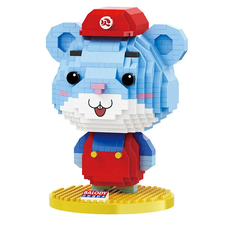 BALODY 801 шт. + микро строительные блоки милые Мультяшные животные мышь Аниме фигурки