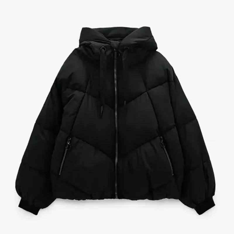 

Hooded Parkas Women's Jacket 2020 Winter Thick Women Coats Oversize Female Casual Solid Outerwear Loose Overcoats Puffer Jacket